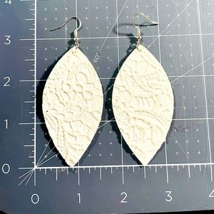 Faux leather earrings